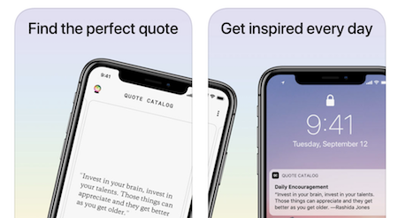 Quote Catalog iOS app preview